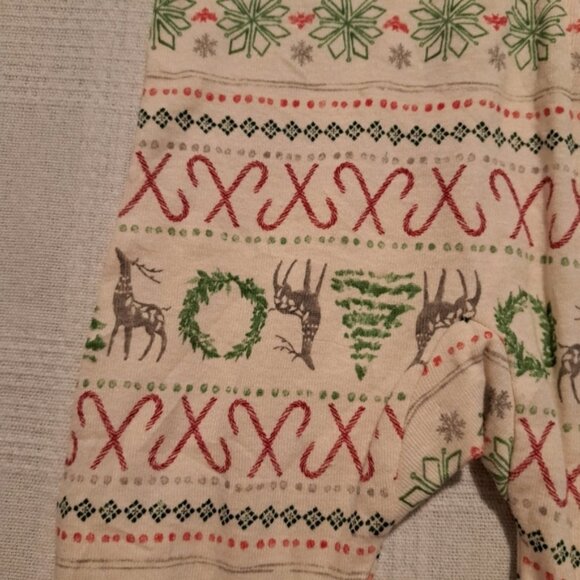 Burt's Bees Baby 12 months holiday 1 piece footie pajama, snowfkakes, NWT - Picture 3 of 7